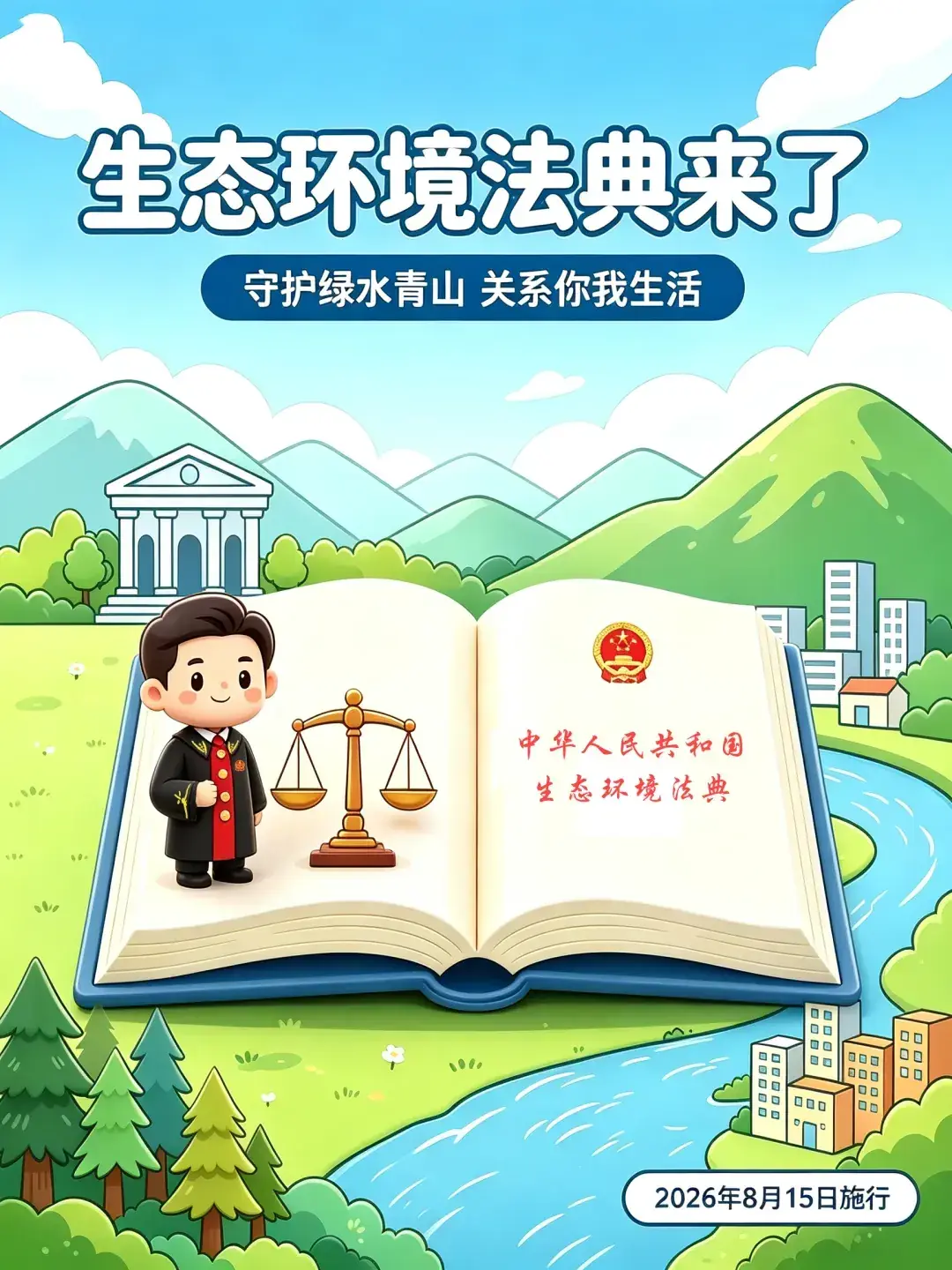 生态环境法典来了，2026年8月15日施行（澎湃新闻配图）